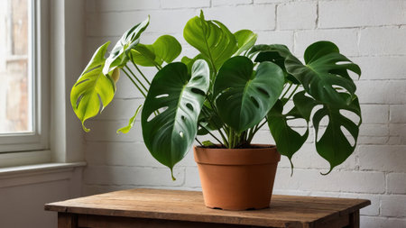 Lush green Heartleaf Philodendron plant adds a touch of nature to home interiorの素材
