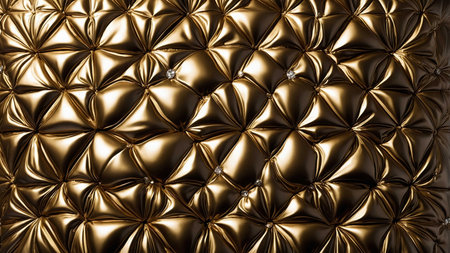 Intricate gold texture creates a stunning visual impression, showcasing a luxurious pattern with shiny details. Ideal for modern decor and upscale settings.の素材