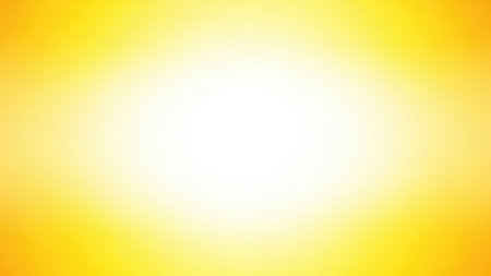 A vibrant and luminous abstract background featuring a smooth transition from bright yellow to pure white, creating a radiant and energetic feelの素材
