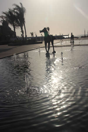 Jeddah city of Saudi Arabia with Beautiful Beach, Cityscape, Green Parks,  Seasideの写真素材