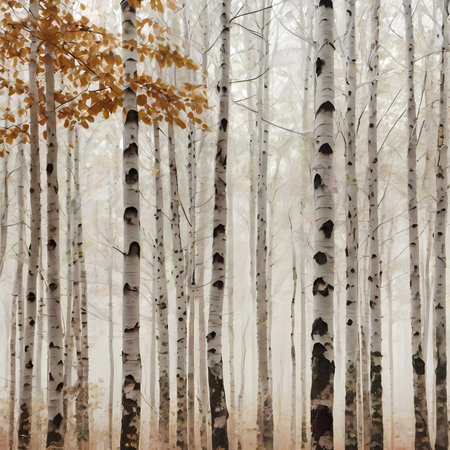 birch forest in autumn,colorful foliage,nature seriesの素材