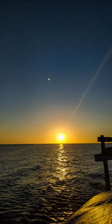 beautiful sunset on the islandsの写真素材