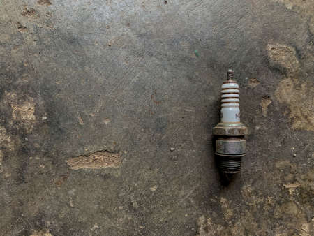 spark plugs that are not used because they are damagedの写真素材