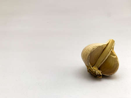 garlic on a white background