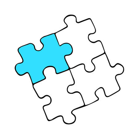 Illustration of World Autism Awareness Day. Design for banners and websites. Image of the autism symbol. Isolated on a white background.の写真素材