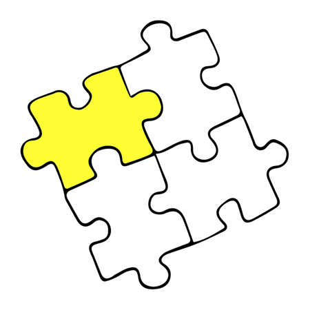 Illustration of World Autism Awareness Day. Design for banners and websites. Image of the autism symbol. Isolated on a white background.の写真素材