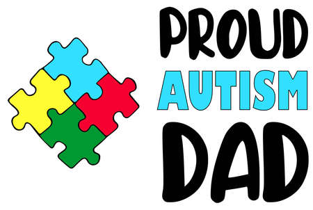 Illustration of World Autism Awareness Day. Design for banners and websites. Image of the autism symbol. Isolated on a white background.の写真素材