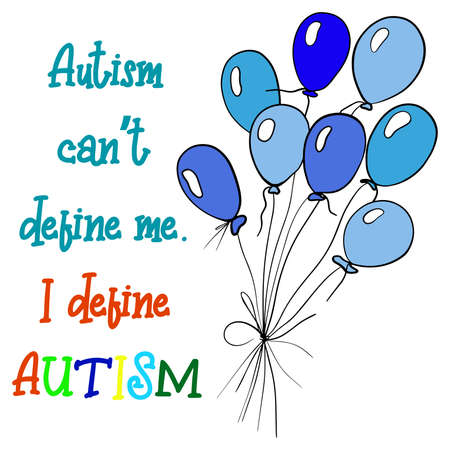 Illustration of World Autism Awareness Day. Design for banners and websites. Image of the autism symbol. Isolated on a white background.の写真素材
