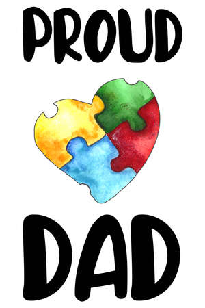 Illustration of World Autism Awareness Day. Design for banners and websites. Image of the autism symbol. Isolated on a white background.の写真素材