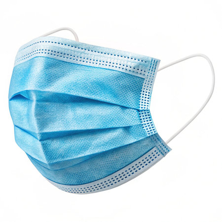 Medical mask isolated on white background. Coronavirus protection.の素材