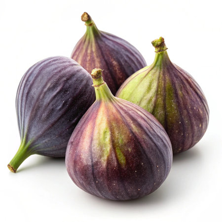 Fresh figs isolated on white background. Clipping path included.の素材