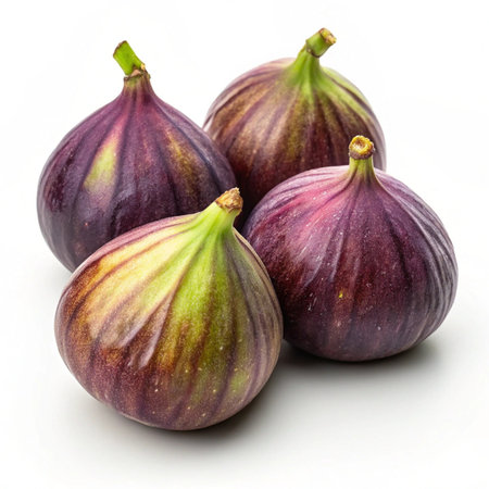 Fresh figs isolated on white background. Clipping path included.の素材