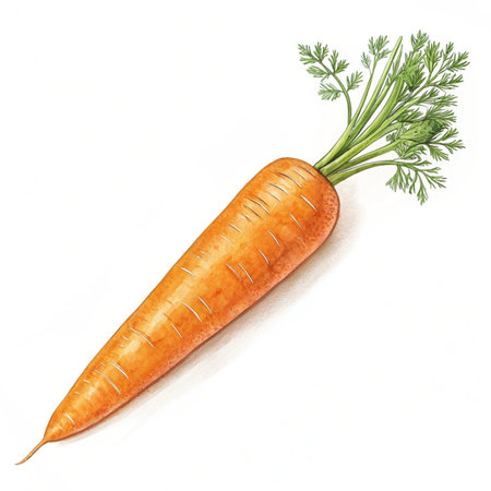 Carrot isolated on white background. Watercolor hand drawn illustration.の素材