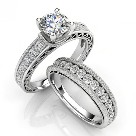 Jewelry ring on a white background (high resolution 3D image)の素材