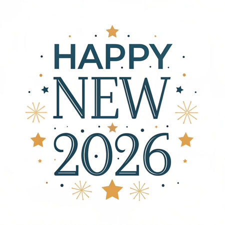 Happy New Year 2016 lettering. Greeting card. Vector illustration.の素材