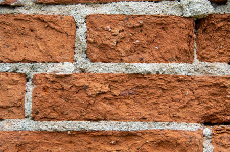 Old weathered red brick wall as a texture or background