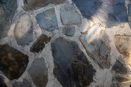 Typical French floor made of slate slabs
