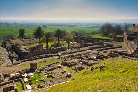 Archaeological ensemble of Medina Azhara, panoramic view, Cordoba, Andalusia, Spain.の写真素材
