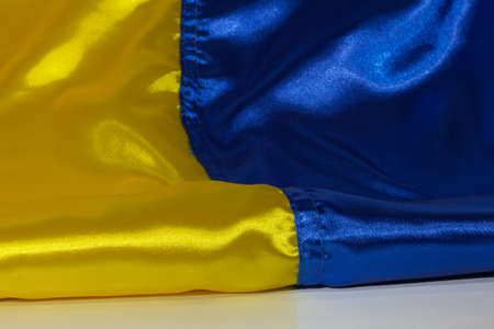 yellow - blue flag of Ukraine as backgroundの写真素材