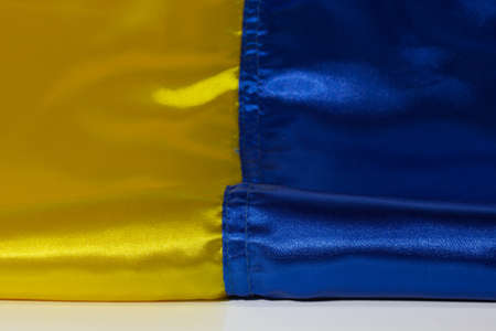 yellow - blue flag of Ukraine as backgroundの写真素材