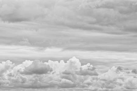 cloudy sky in a black and white version of processingの写真素材