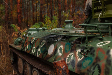 real battle tanks disguised in the trenches Donbass Ukraine