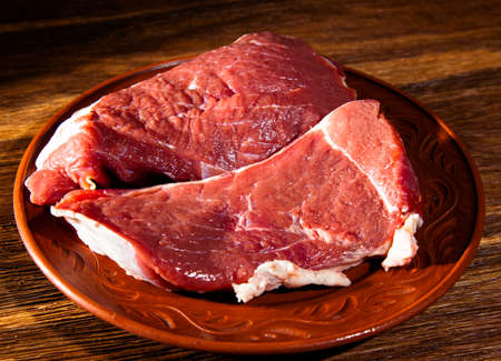 beautiful raw steakの写真素材
