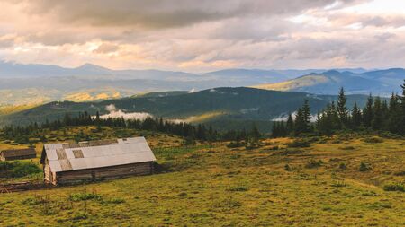 Picturesque Carpathian mountains landscape Chornogora ridge, Ukraine, Europeの写真素材