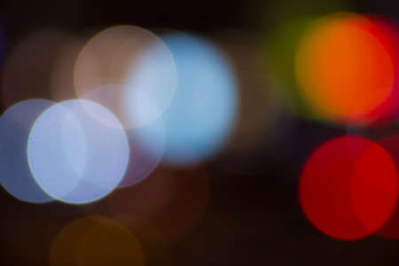 Blurred and defocused abstract background with soft multicolored bokeh circles, overlay conceptの写真素材