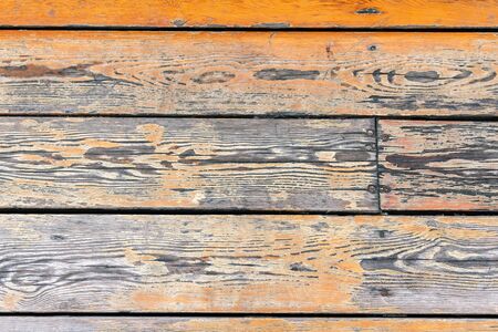 Old wooden planks with cracks, horizontal top view background