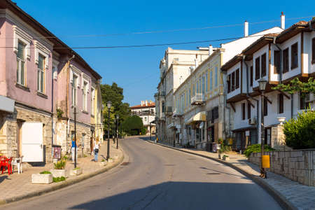 View of the antic city balchik in Bulgaria, sunny summer day.の写真素材