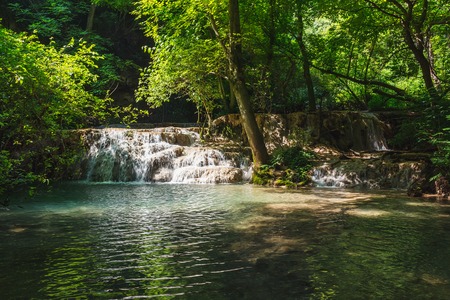 Nature landscape of Krushuna waterfalls in Bulgaria.