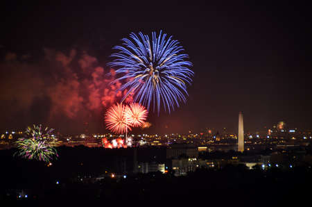 Fireworks in the US capital Independence Dayの写真素材