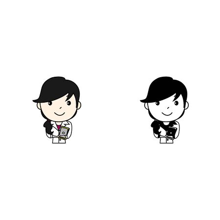 Vector of a sweet business woman characterのイラスト素材