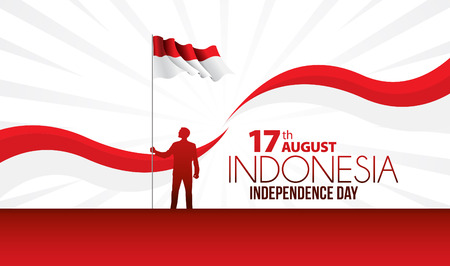 Vector illustration of a Indonesia Independence Day celebrations.のイラスト素材
