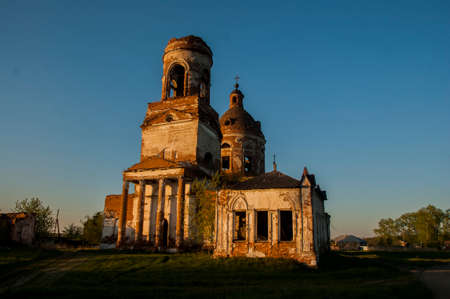 abandoned churchの写真素材