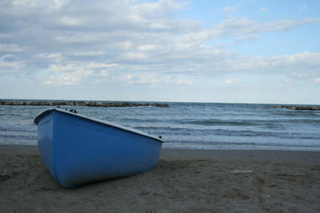 Boat on beachの写真素材