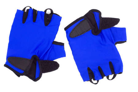 bicycle gloves Isolated on a whiteの写真素材