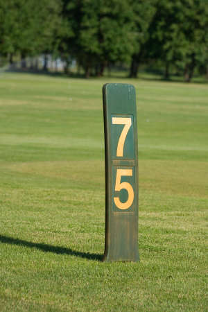 Markings on  the golf courseの写真素材