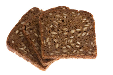 Dietary bread isolated on whiteの写真素材