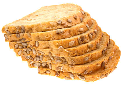 Dietary bread isolated on whiteの写真素材
