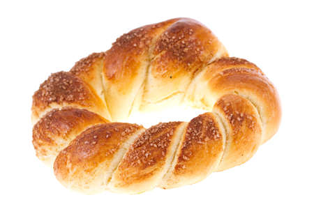 Bagel with sugar isolated on white