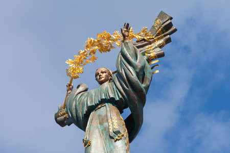 Independence monument in Kiev, Ukraine .