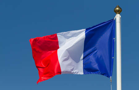 Flag of France on the blue  skyの写真素材
