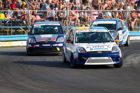 Kyiv, Ukraine - July 06 ,2013 : Racing  of Ukraine Championship in the class Ford on Tracks Chaika...