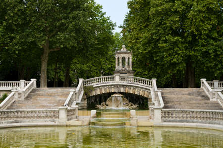 Fountain of Darcy park in Dijon , Franceの写真素材