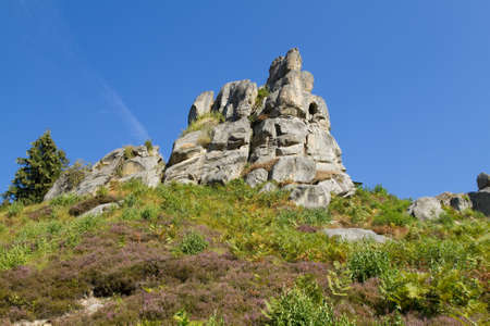 Rock fortress in Carpathian Mountains , Ukraine.のeditorial素材