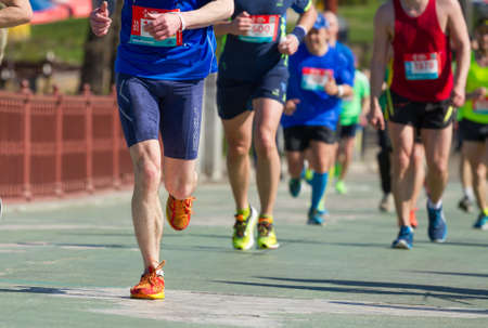 KYIV, UKRAINE - APRIL 26, 2015:Kiev half marathon in Kyiv, Ukraine. The number of runners were more than six thousand people .のeditorial素材