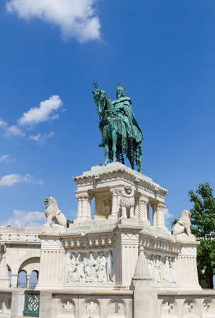 Statue of St. Stephen in Budapest, Hungaryのeditorial素材