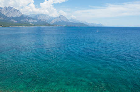 Beautiful Mediterranean Sea with turquoise water near Kemer, Turkey.の写真素材
